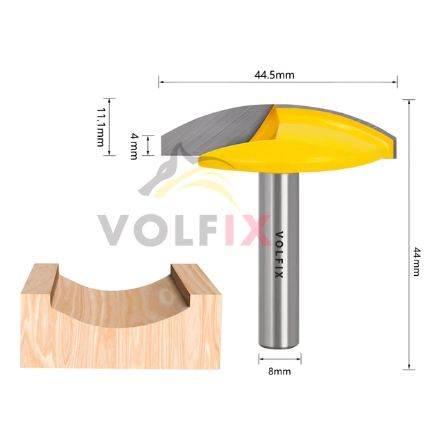 Фреза пазова фасонна VOLFIX FZ-120-240 d8 (FZ-120-240 d8) - зображення 2