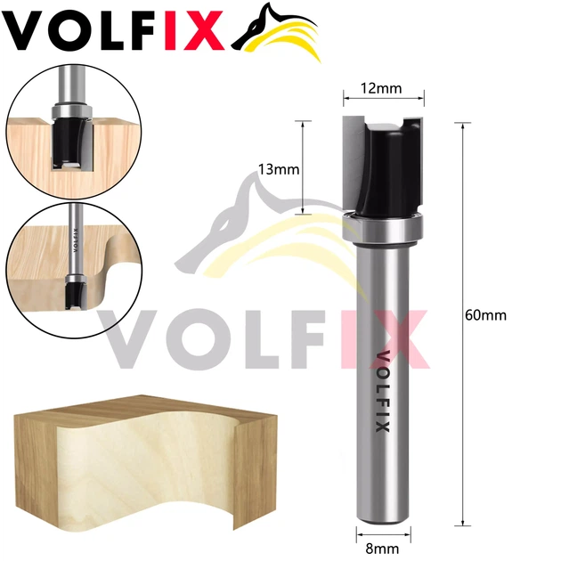 Фреза обкаточна пряма з верхнім підшипником VOLFIX FZ-120-491 d8 (FZ-120-491 d8) - изображение 2