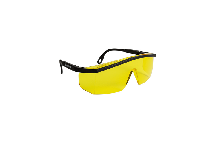 Очки защитные открытого типа с регулировкой длины и угла оправы Sizam Alfa Spec желтые 35039 - изображение 1