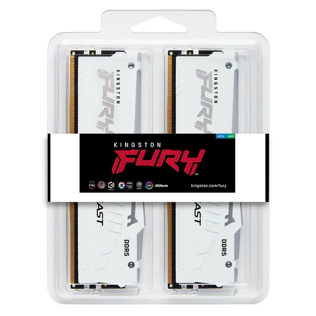 Модуль памяти Kingston FURY Beast White RGB DDR5 6400 32GB (2x16GB) (KF564C32BWEAK2-32) - изображение 3