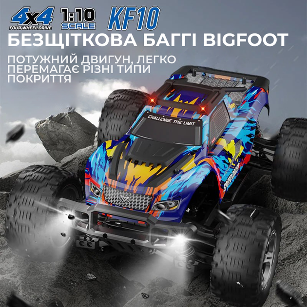 Радіокерована машинка KFPLAN KF10 Brushless 1:10 4WD, RC джип до 50 км/год, безщіткова машинка, позашляховик 4x4 на пульті, професійна модель - Фото 8 Радіокерована машинка KFPLAN KF10 Brushless 1:10 4WD, RC джип до 50 км/год, безщіткова машинка, позашляховик 4x4 на пульті, професійна модель - зображення 8