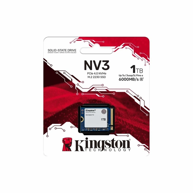 Накопичувач SSD M.2 Kingston NV3 1000GB NVMe 2230 PCIe 4.0 x4 3D NAND - изображение 2
