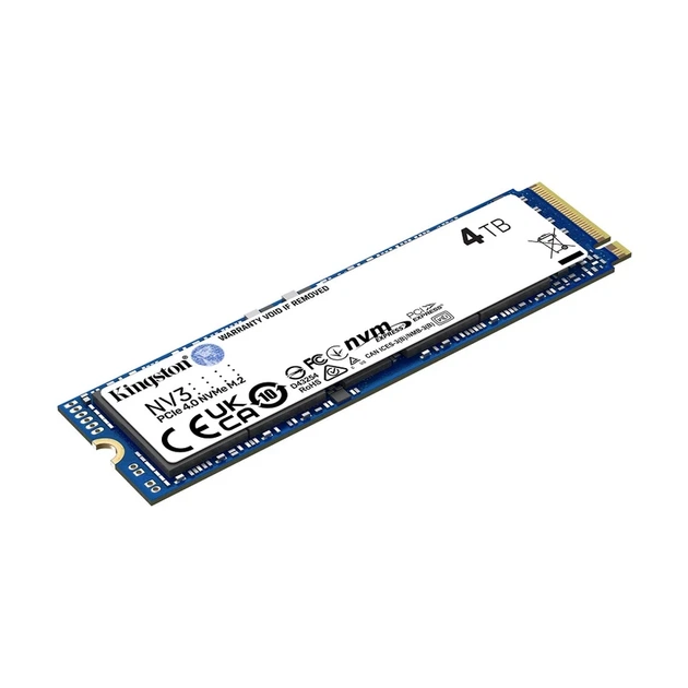 Накопичувач SSD M.2 Kingston NV3 4000GB NVMe 2280 PCIe 4.0 x4 3D NAND - Фото 3 Накопичувач SSD M.2 Kingston NV3 4000GB NVMe 2280 PCIe 4.0 x4 3D NAND - изображение 3