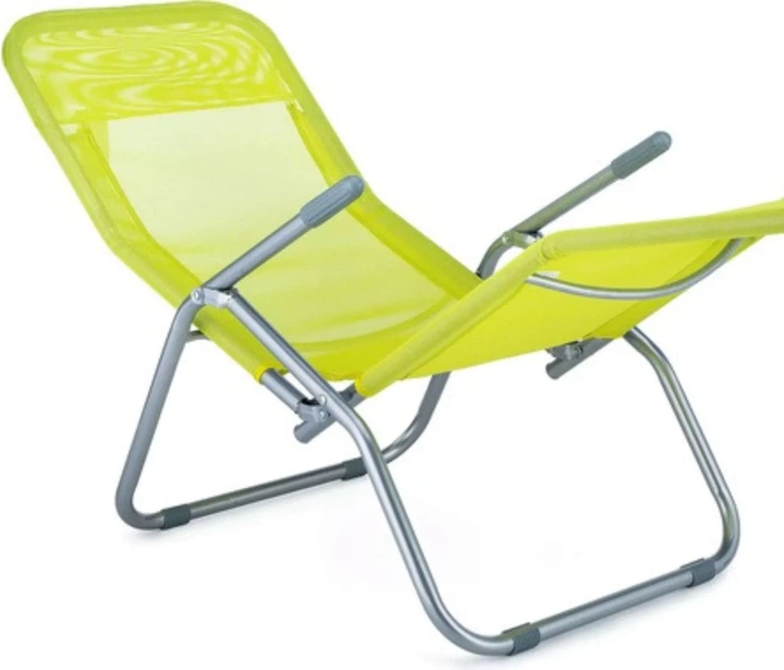 Leżak ogrodowy/plażowy grawitacyjny Outtec Aero Limonkowy 110213 (5907766662648) - obraz 4