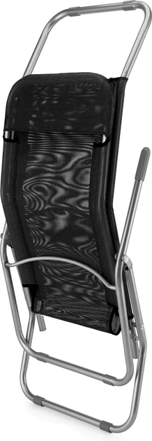 Leżak ogrodowy/plażowy grawitacyjny Outtec Aero Czarny 184417 (5905884420409) - obraz 6