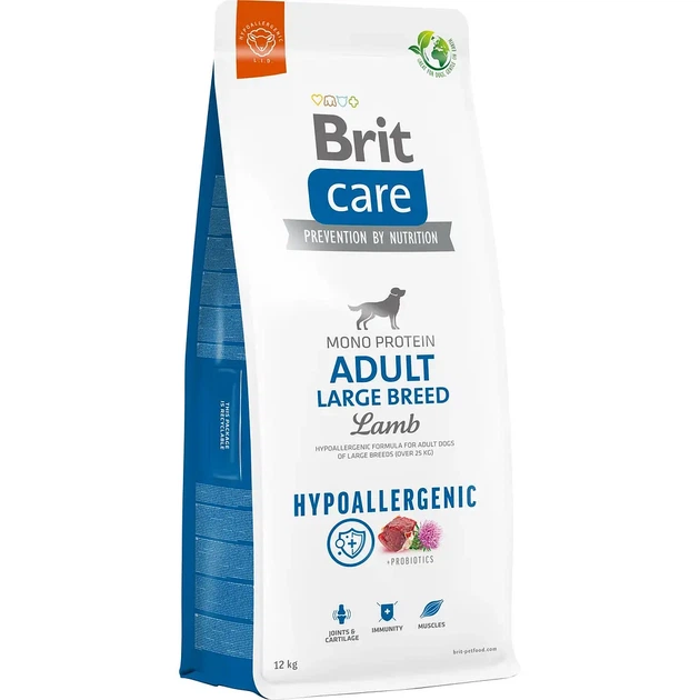Сухий корм для собак великих порід Brit Care Dog Hypoallergenic Adult Large Breed, гіпоалергенний, з ягням, 12 кг - зображення 2