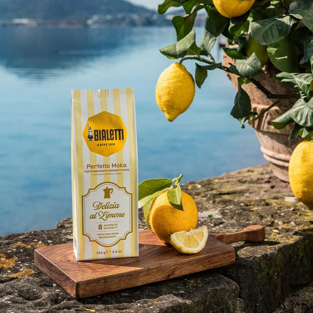 Молотый кофе Bialetti Perfetto Moka Delizia al Limone, 250 г, интенсивность 8 - Фото 1 Молотый кофе Bialetti Perfetto Moka Delizia al Limone, 250 г, интенсивность 8 - изображение 1