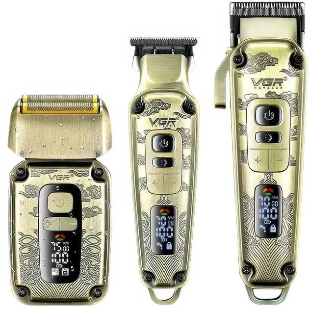 Комплект VGR 3 в 1 V-642 акумуляторна машинка для стрижки (clipper), тример і електробритва (шейвер) - зображення 3