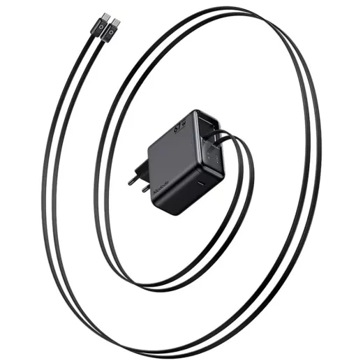 Сетевое зарядное устройство Mcdodo CH-8640 67W Digital Display GaN USB-C Charger + кабель USB-C Black - изображение 5