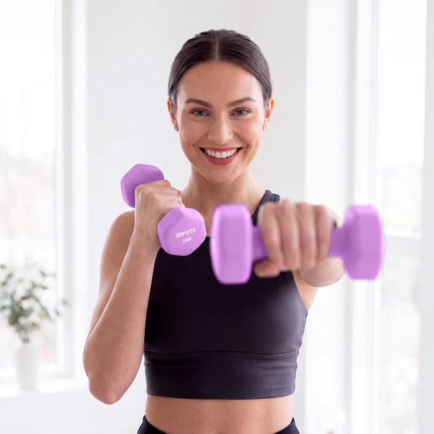 Zestaw hantli neoprenowych na stojaku Gymtek G-05296 (5905399052966) - obraz 13