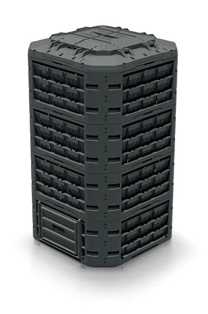 Компостер 1250л Compogreen Vario пластиковый черный 915x950x1610 мм - изображение 2