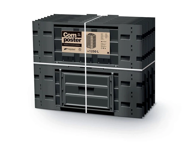 Компостер 1250л Compogreen Vario пластиковый черный 915x950x1610 мм - изображение 4