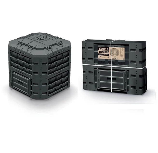 Компостер Prosperplast Compogreen Vario 650л-1250л пластик чорний - зображення 2