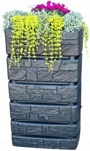 Резервуар для дождевой воды 500 л HDPE светло-серый 775х583х1300 мм - изображение 3