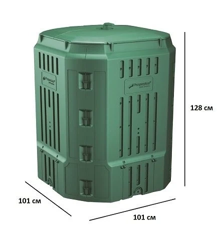 Компостер садовий Prosperplast Compothermo 900L пластиковий 1010x1010x1280 мм чорний - зображення 2