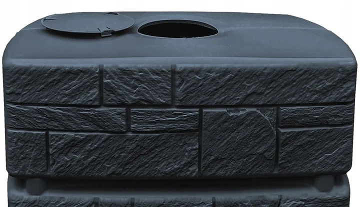 Резервуар для дождевой воды 500 л HDPE антрацитовый 775х583х1300 мм - изображение 5