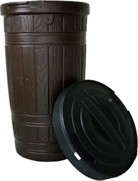 Резервуар для дождевой воды Prosperplast Woodcan 265 л УФ-стабилизированный HDPE коричневый 112х65 см - Фото 5 Резервуар для дождевой воды Prosperplast Woodcan 265 л УФ-стабилизированный HDPE коричневый 112х65 см - изображение 5
