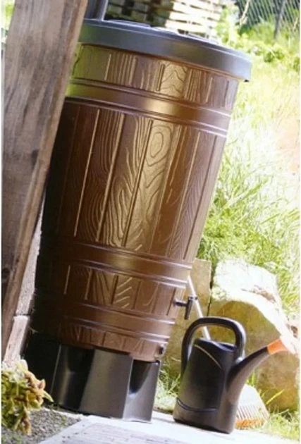 Резервуар для дождевой воды Prosperplast Woodcan 265 л УФ-стабилизированный HDPE коричневый 112х65 см - Фото 10 Резервуар для дождевой воды Prosperplast Woodcan 265 л УФ-стабилизированный HDPE коричневый 112х65 см - изображение 10