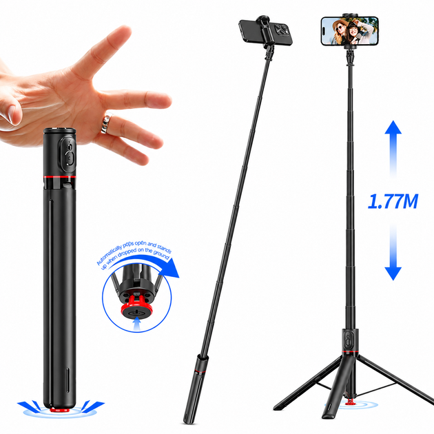 Монопод-штатив TT01 Multifunction 1770 мм с Bluetooth-пультом - изображение 2