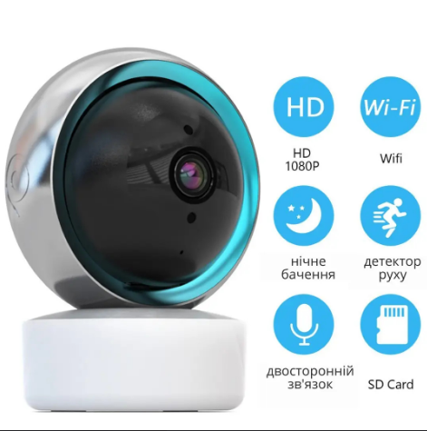 Камера видеонаблюдения Wi-Fi Поворотная камера 355° Минми IP-камера - изображение 5