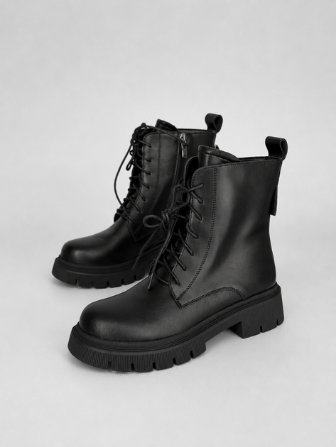 Демисезонные ботинки на шнуровке Женские Meideli Черный 40 (25,5 см) Код: M1680 black - Фото 3 Демисезонные ботинки на шнуровке Женские Meideli Черный 40 (25,5 см) Код: M1680 black - изображение 3