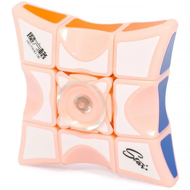 Головоломка Rubik's Cube Fingertips Spinner АБС-пластик компактна 8 см пастельний рожевий блакитний - Фото 2 Головоломка Rubik's Cube Fingertips Spinner АБС-пластик компактна 8 см пастельний рожевий блакитний - зображення 2