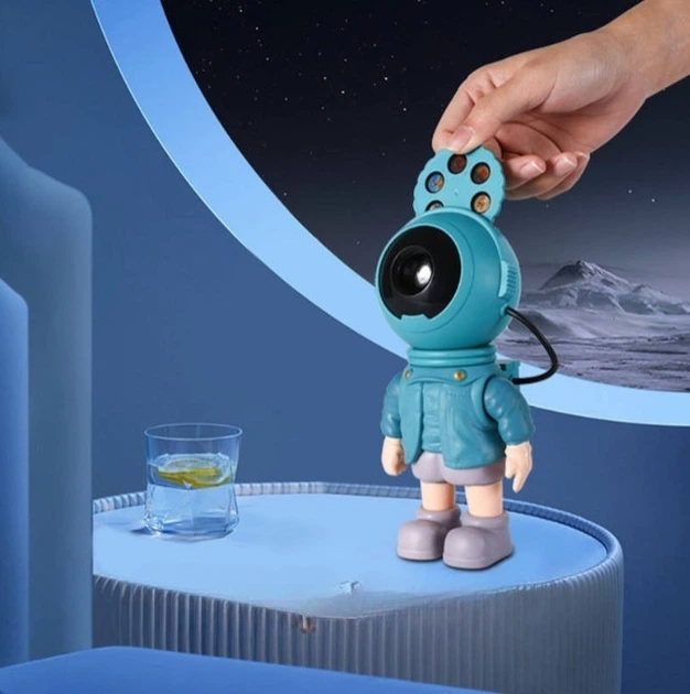 Проектор звездного неба лампа-ночник Astronaut Projector Lamp K2301 с сменными картриджами - изображение 7