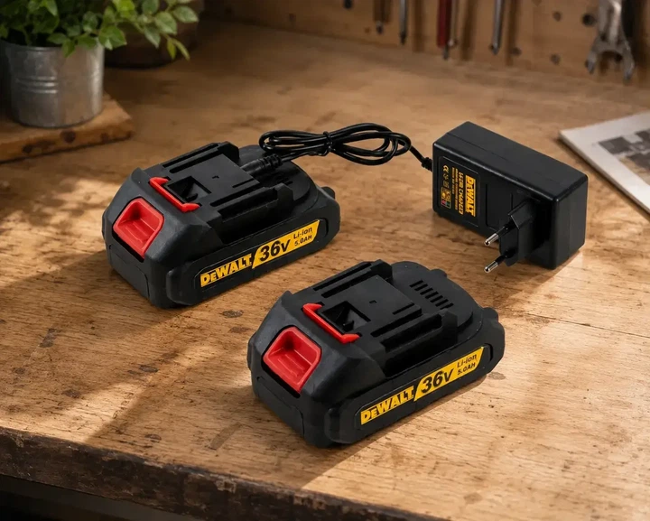 Акумуляторна мініпила DEWALT DCM16 1/4", 200 мм шина, 12 м/сек швидкість ланцюга, 48V/6AH 2 шт. - зображення 6