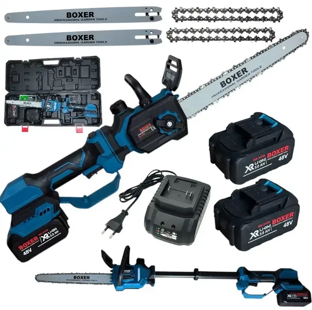 Акумуляторна пила BOXER BX-3439 шина 30см з телескопічною штангою 70-100 см (АКБ 48 В 5 Ah) - изображение 3