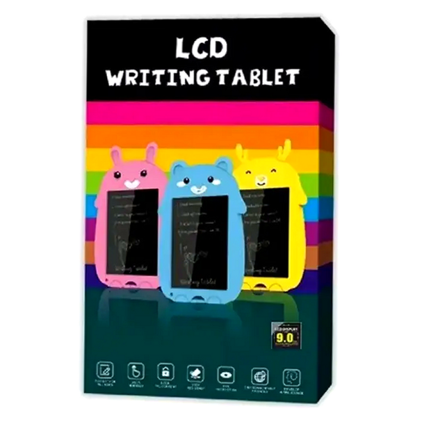Графический планшет Writing Tablet Bear для детей 9 дюймов голубой для рисования и заметок - изображение 9