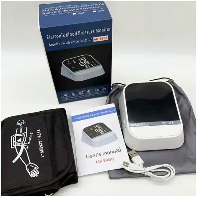 Автоматичний тонометр на плече з пам'яттю на 2 користувачі USB живлення й індикатор підвищеного тиску - зображення 7