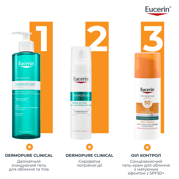 Сонцезахисний гель-крем для обличчя Eucerin Oil Control з матувальним ефектом SPF 50 50 мл (4005800119507) - зображення 10