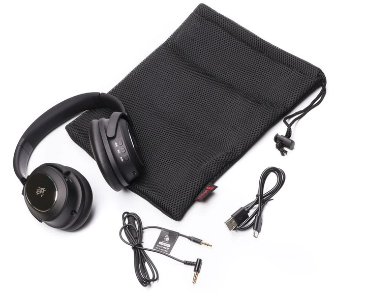Наушники гарнитура игровая A4Tech Bloody M-320B Black, Bluetooth v5.0+3.5 Jack - Фото 6 Наушники гарнитура игровая A4Tech Bloody M-320B Black, Bluetooth v5.0+3.5 Jack - изображение 6