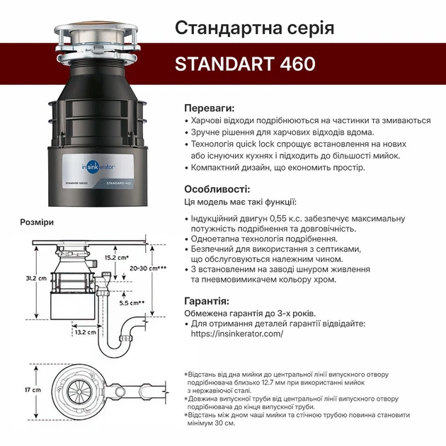 Подрібнювач харчових відходів In-sink-erator Standart 460 - зображення 8
