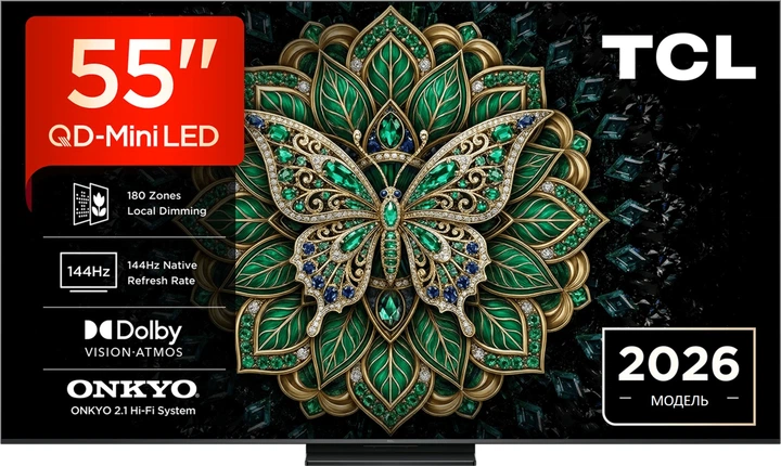Телевизор TCL MiniLED 55" 55C6K PRO - Фото 1 Телевизор TCL MiniLED 55" 55C6K PRO - изображение 1