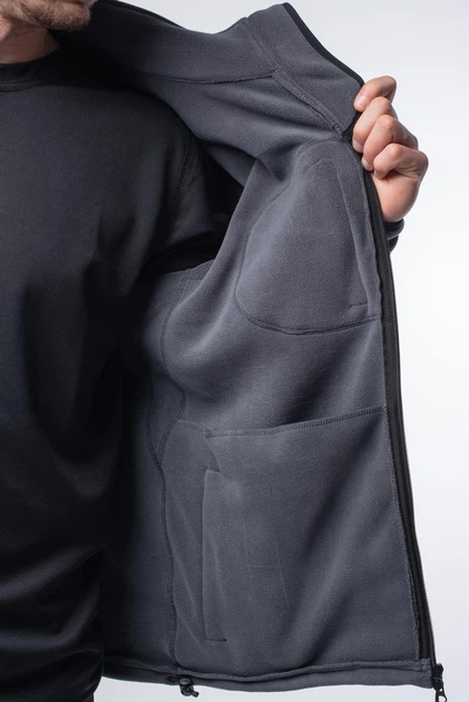 Кофта флісова Polartec Military Grey, сірий розмір XL HDSYR_1349 - изображение 3