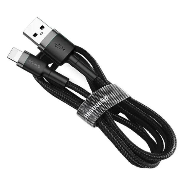 Кабель Baseus Cafule Cable USB For Lightning 1.5A 2m Gray+Black - зображення 6
