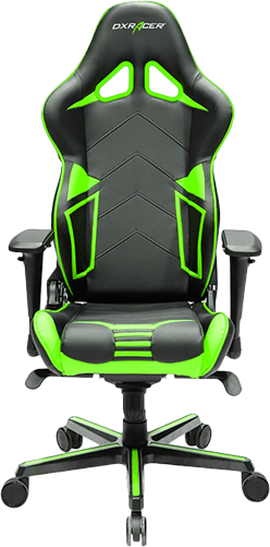 Кресло для геймеров DXRacer Racing OH/RV131/NE (чёрное/зеленые вставки) (63089) - Фото 1 Кресло для геймеров DXRacer Racing OH/RV131/NE (чёрное/зеленые вставки) (63089) - изображение 1