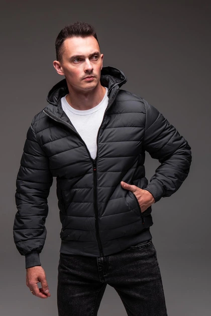 Утеплена сіра куртка осінь/весна розмір M HDSYR_1149 - зображення 8