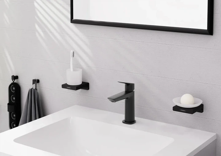 Hansgrohe Logis Fine Смеситель для раковины, черный матовый (71253670) - изображение 2