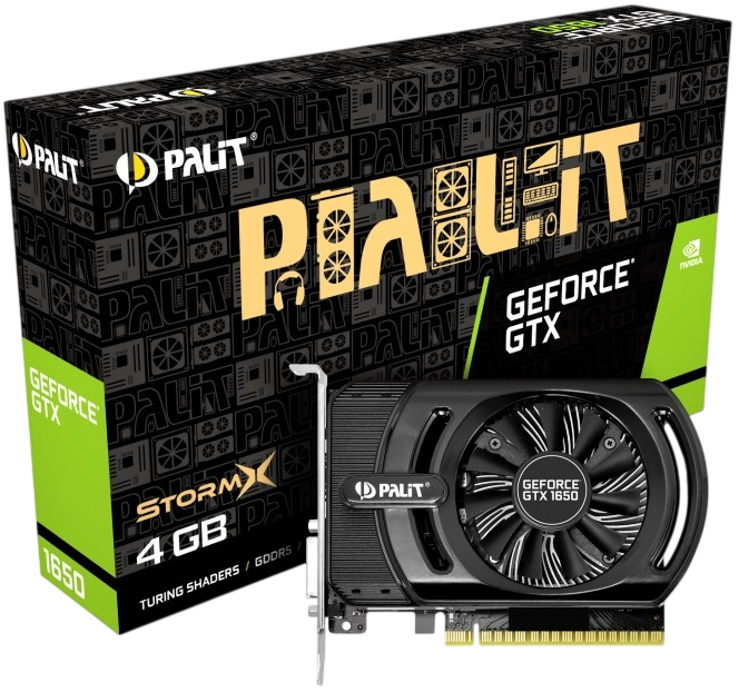 Відеокарта GeForce GTX 1650 4GB Palit StormX (NE51650006G1-1170F) Б/В - Фото 1 Відеокарта GeForce GTX 1650 4GB Palit StormX (NE51650006G1-1170F) Б/В - изображение 1