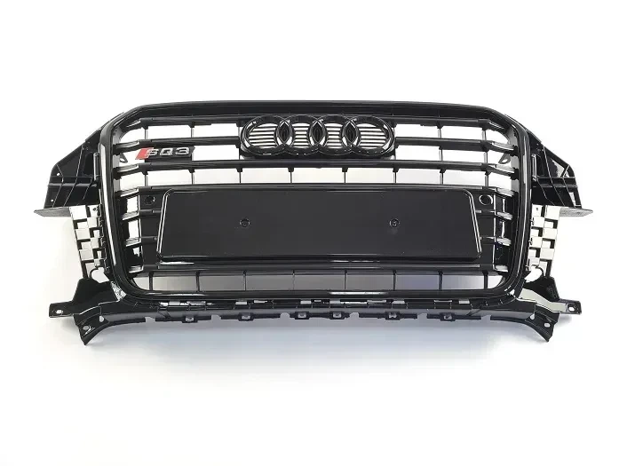Решетка радиатора Audi Q3 8U 2011-2014 стиль SQ3 черный глянец - изображение 2