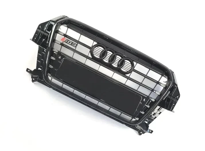 Решетка радиатора Audi Q3 8U 2011-2014 стиль SQ3 черный глянец - изображение 3