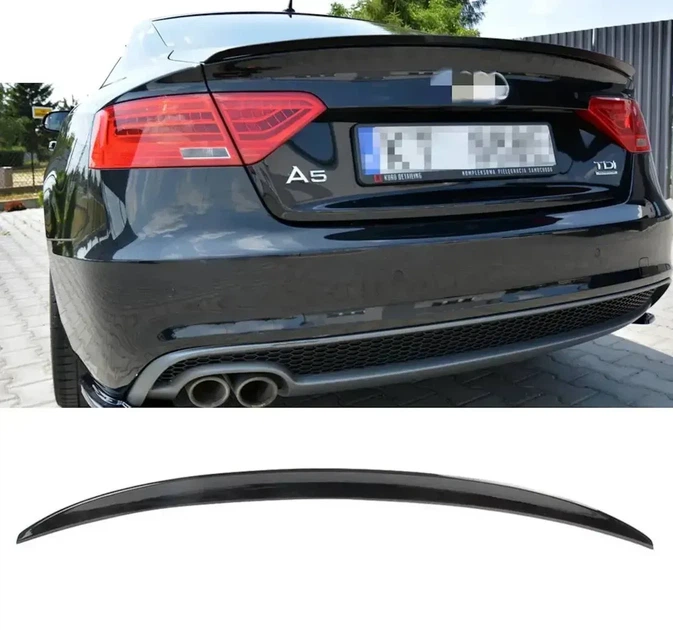Спойлер багажника Audi A5 B8 2008-2016 cабля S-стиль черный глянец - Фото 1 Спойлер багажника Audi A5 B8 2008-2016 cабля S-стиль черный глянец - изображение 1