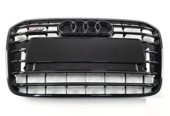Решетка радиатора Audi A6 / S6 C7 2012-2016 стиль S6 черный глянец - изображение 2