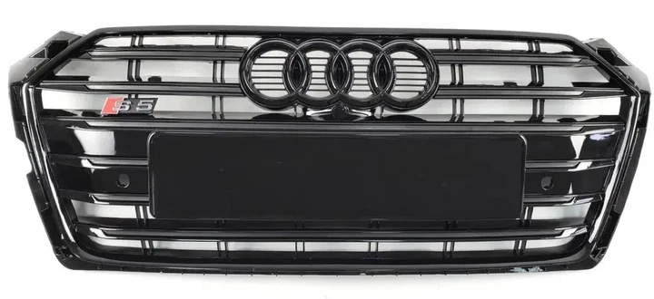 Решетка радиатора Audi A5 F5/B9 2016-2019 S-Line черный глянец - изображение 2