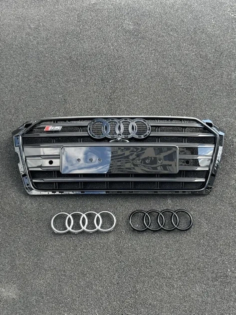 Решетка радиатора Audi A5 F5/B9 2016-2019 S-Line черный глянец - изображение 5