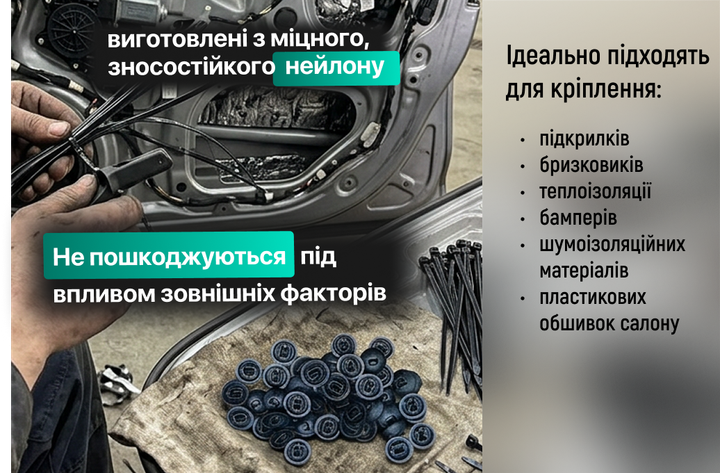 Комплект многоцелевых нейлоновых самоблокирующихся стяжек-молний 110 шт. с Т-образным фиксатором, 9 см, хомут пластиковый, черный - изображение 3