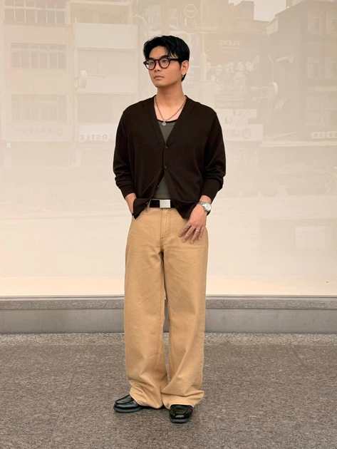 Кардиган мужской Uniqlo 758102997 M Коричневый (1160088288) - Фото 5 Кардиган мужской Uniqlo 758102997 M Коричневый (1160088288) - изображение 5