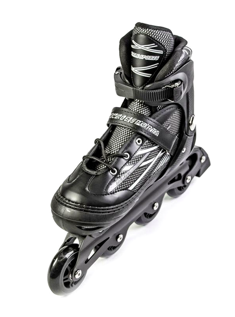 Роликовые коньки раздвижные 41-44 с подшипниками ABEC 7 черные Scale Sports MC-7008 - изображение 3